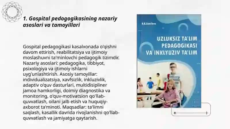 Gospital pedogogikasining nazariy asoslari va tamoyillari 3
