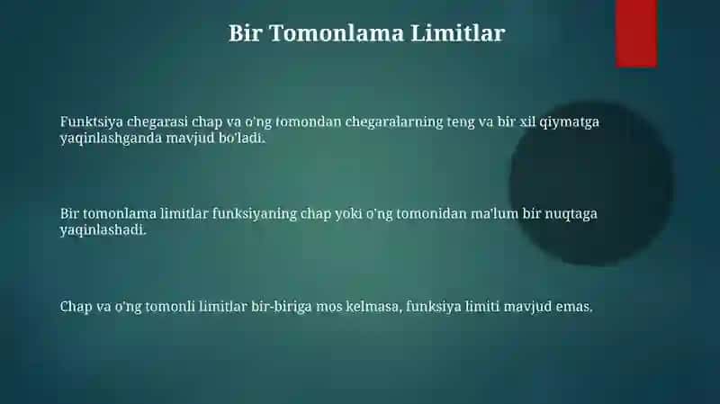 Funksiya limiti 3