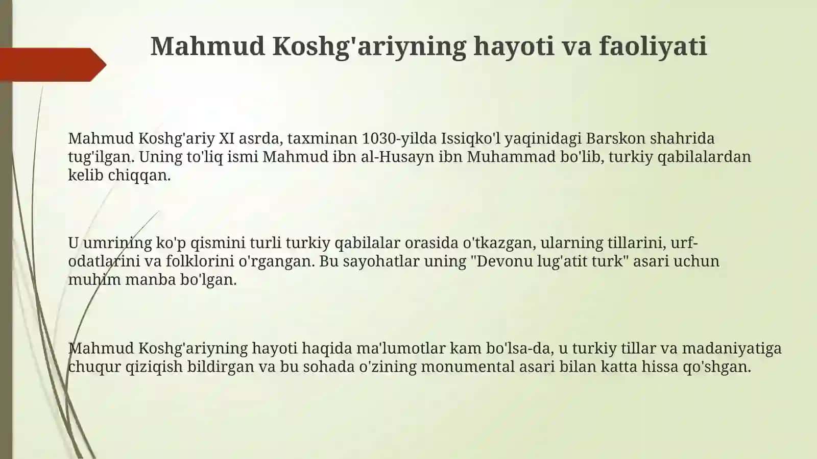 MahmudKoshg'ariyhayoti-ijodiva"Devonulug'otitturk"asarihaqida 3