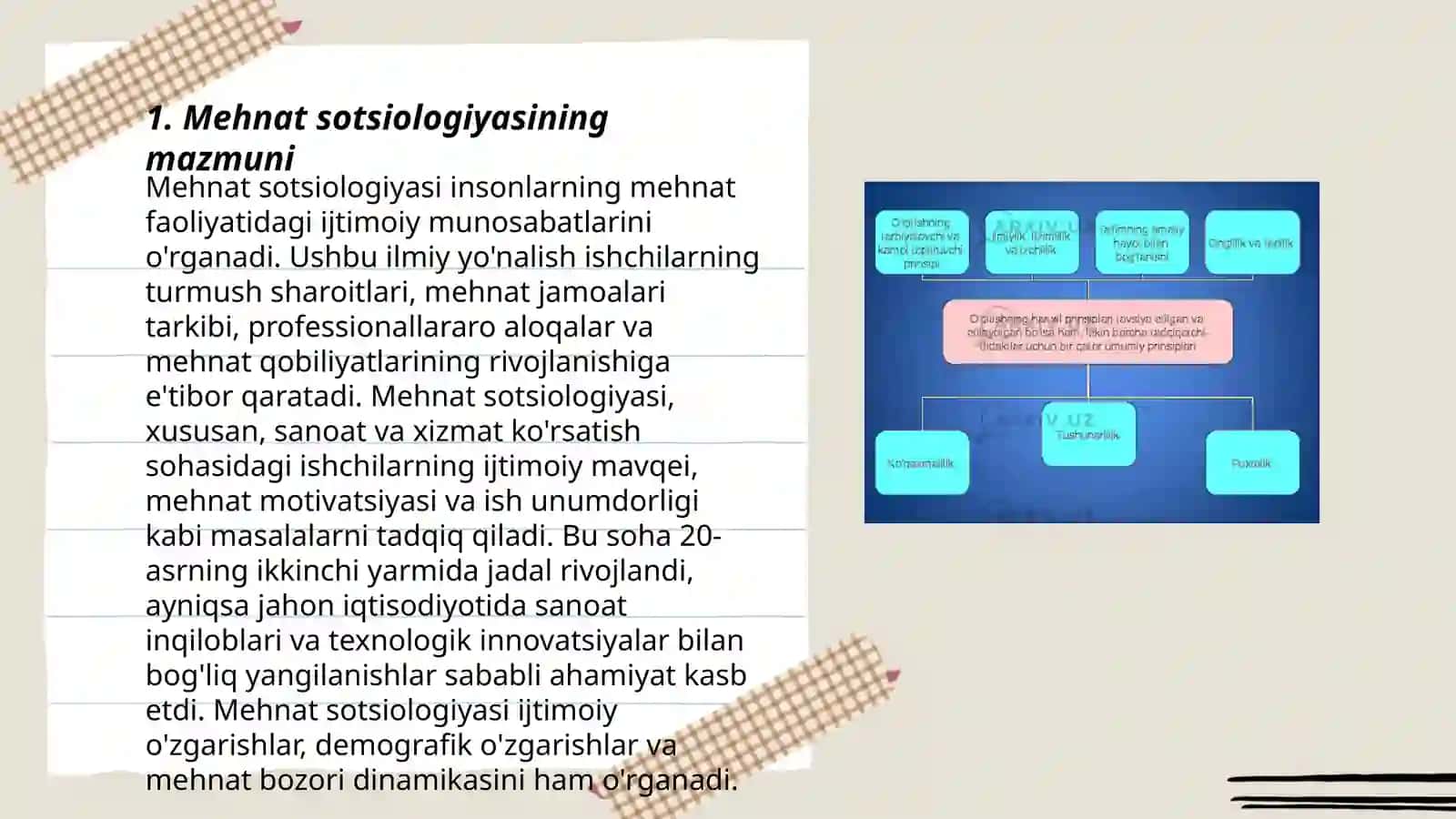 Mehnat togrisidagi sotsiologik bilimlar turlari 3
