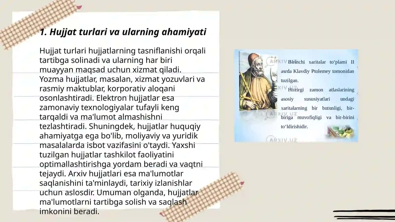 Hujjat turlari va xususiyatlari ariza tarjimayi hol bildirishnoma 3