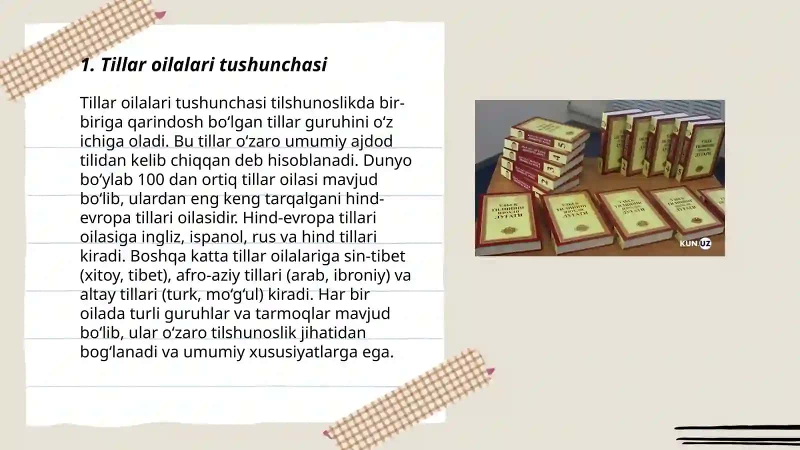 Tillar oilalari tushunchasi 3