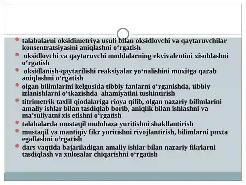 Titrimetrik analiz usullari. Alkalimetriya. 3
