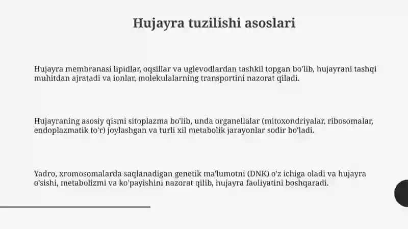 Hujayratuzilishi.Hujayranazariyasi.Genetikinjeneriya 3