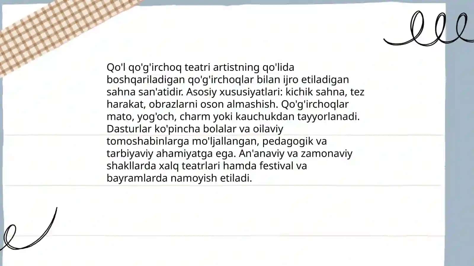 Qo'g'irchoq teatri turlari 3