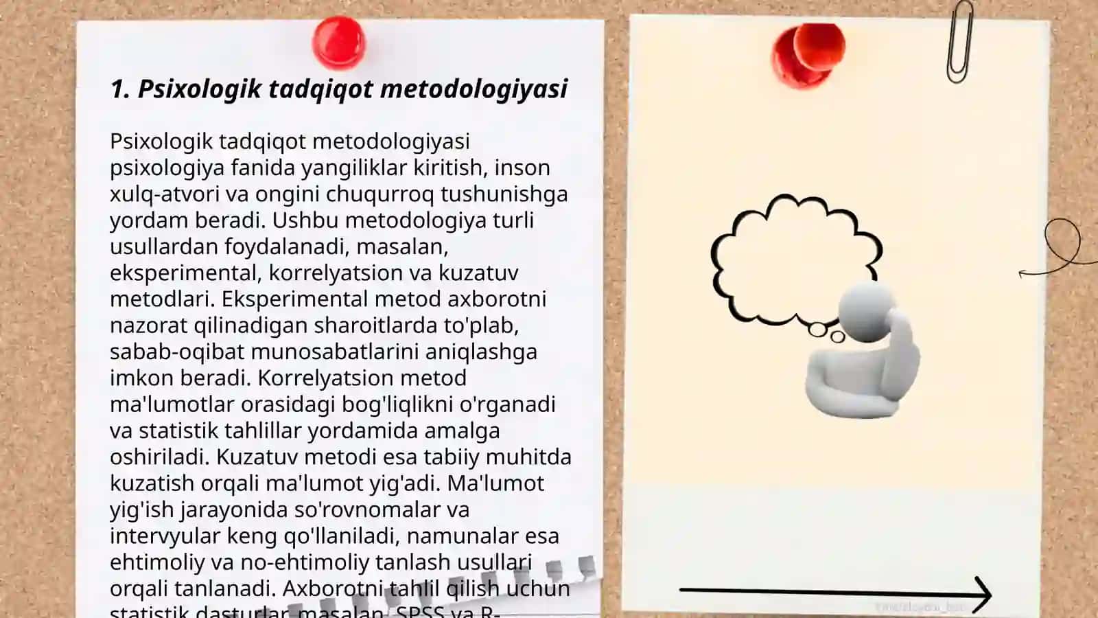 Umumiy psixologiya fani predmeti, ilmiy tadqiqot metodlari 3
