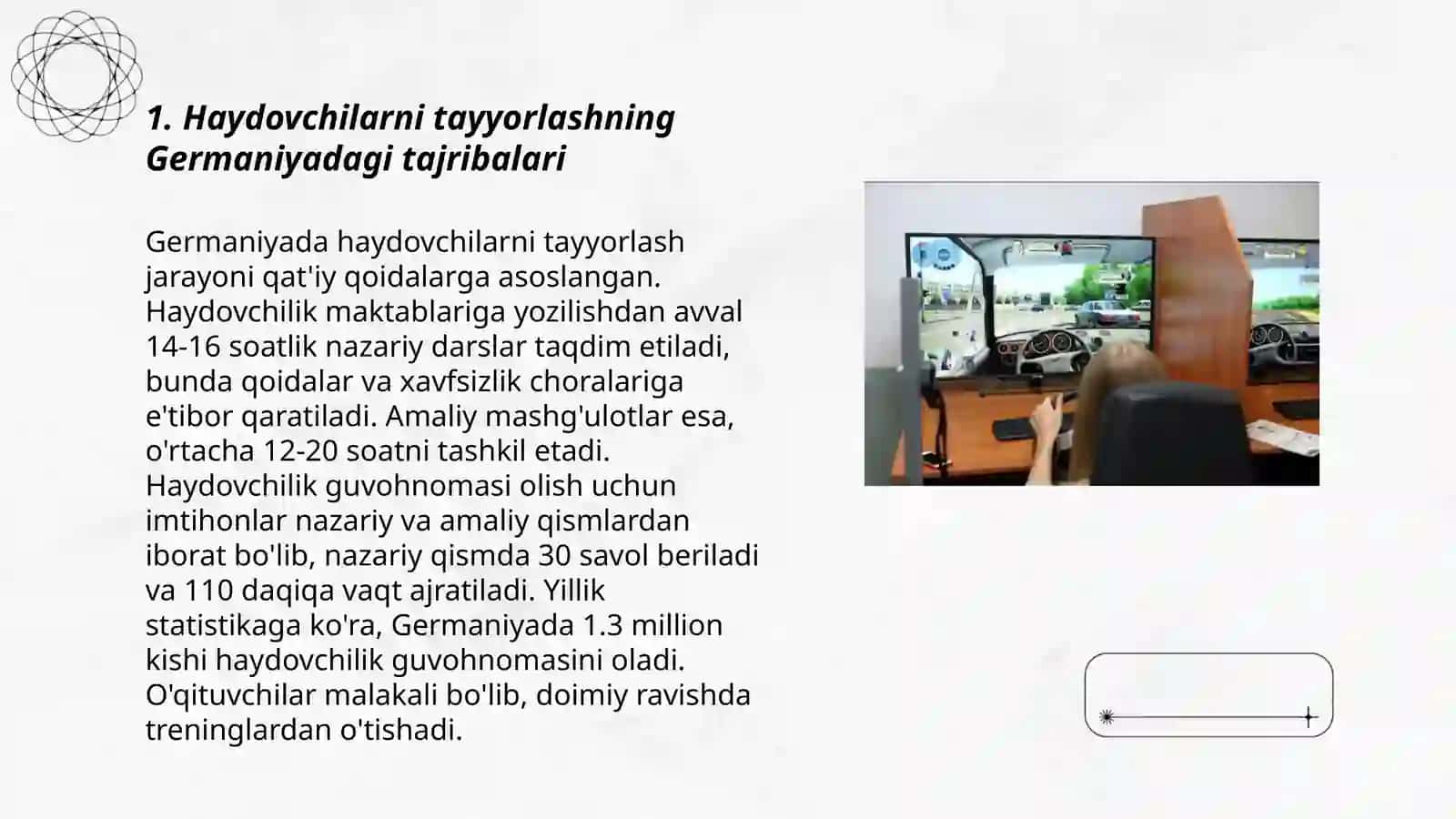 Haydovchilarni tayyorlash, stajirovka va malaka oshirish boʻyicha horijiy tajribalar 3