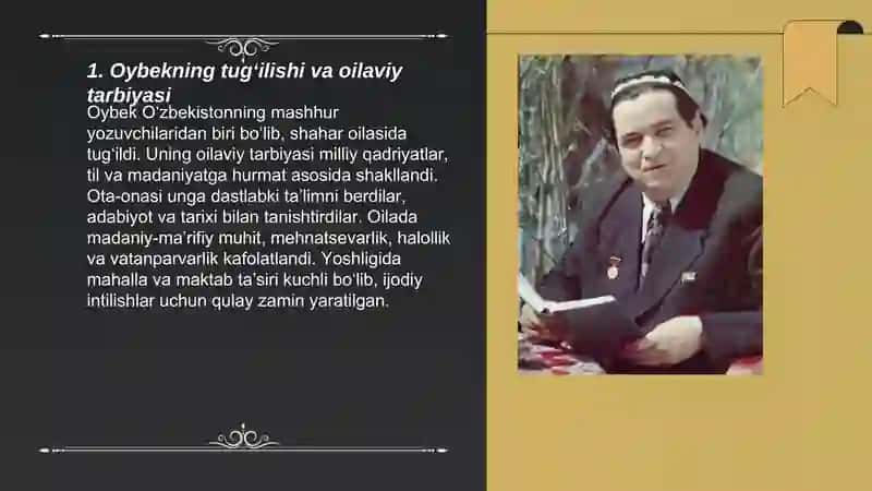 Oybekning hayoti va ijodi 3