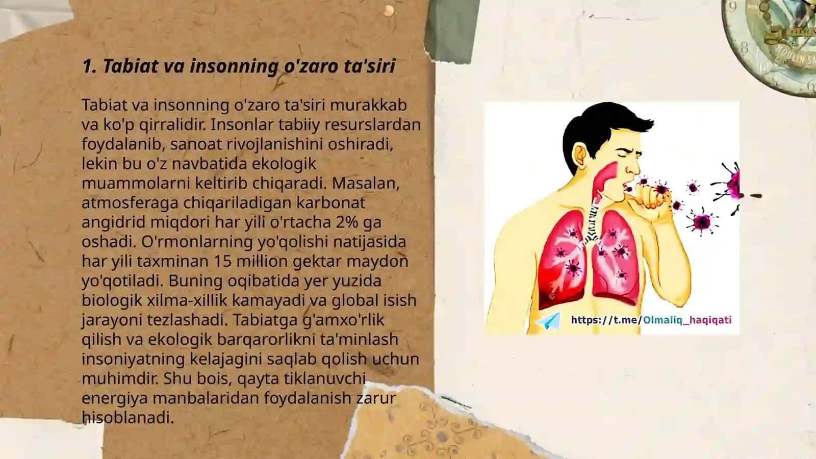 Tabiat va insonning o'zaro ta'siri 3