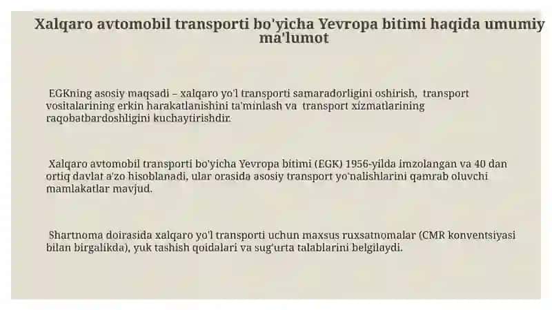 Xalqaro avtomagistrallar to'g'risidagi yevropa kelishuvi 3