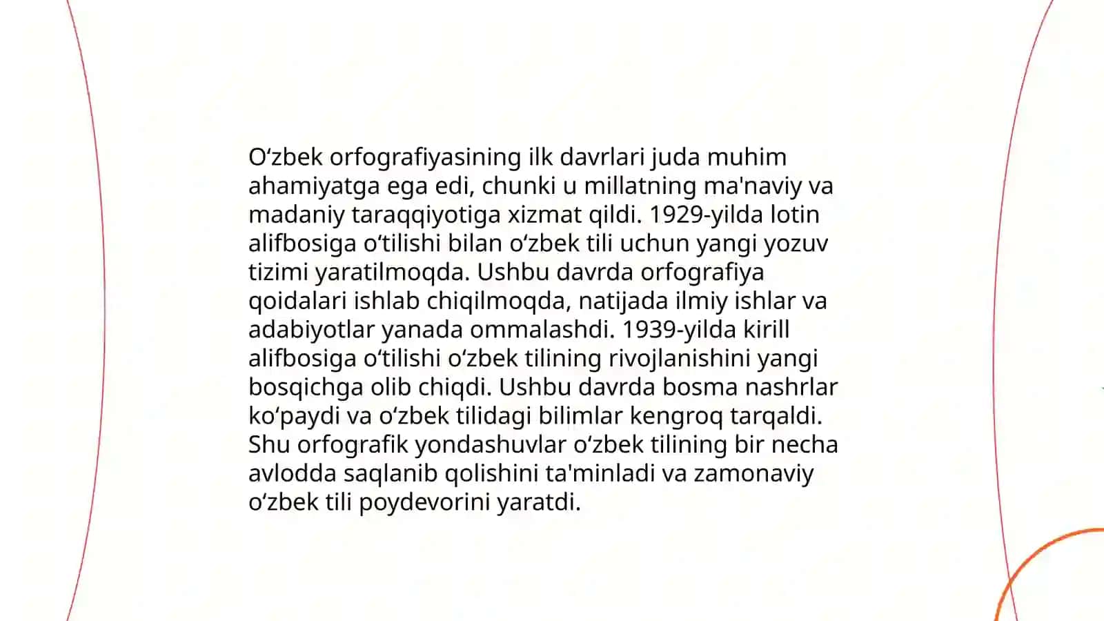 O'zbek orfografiyasining tarixiy taraqqiyoti Husanova. M 202 - guruh 3