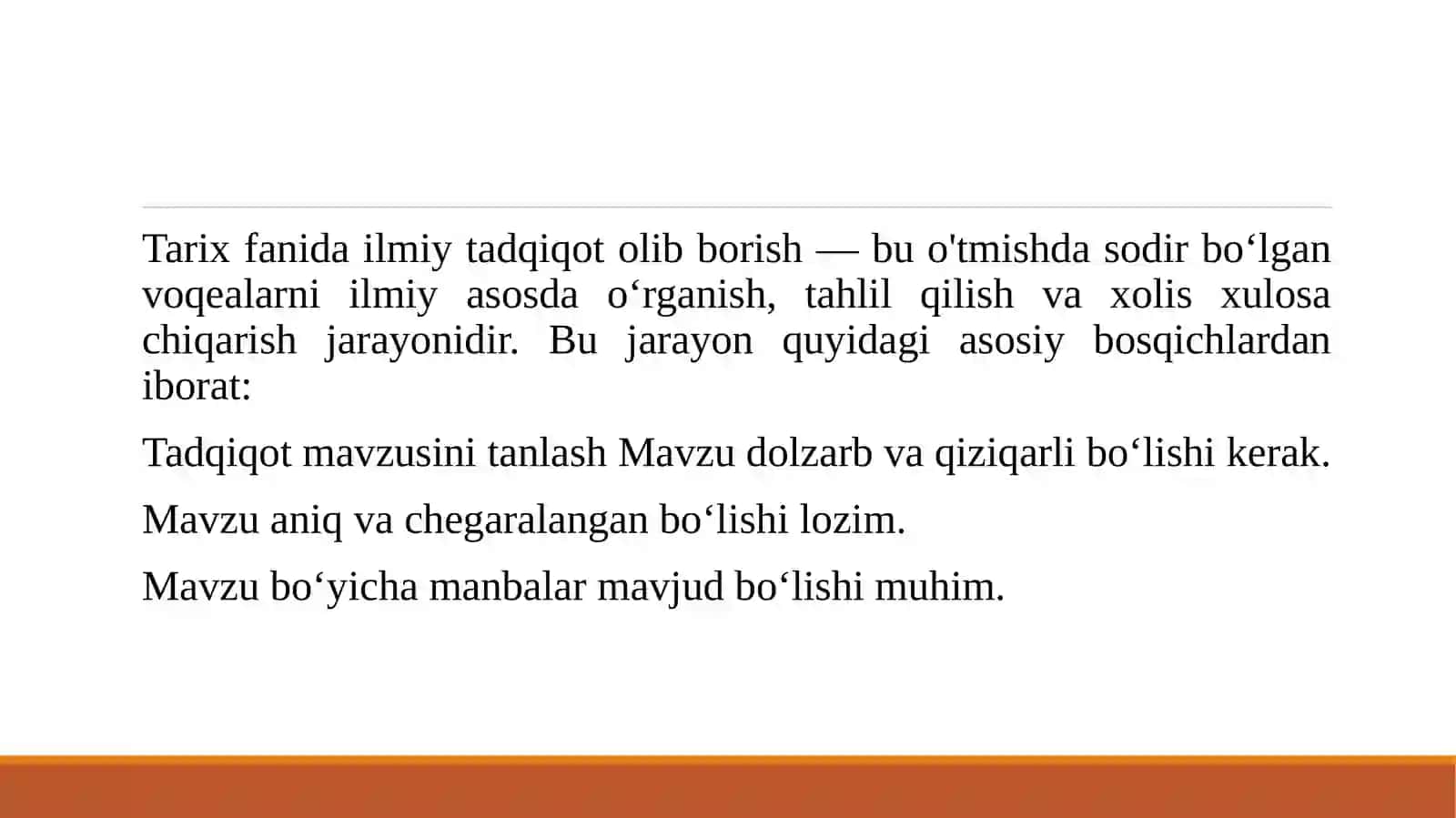 Tarix fanida ilmiy tadqiqot olib borish asoslari 3