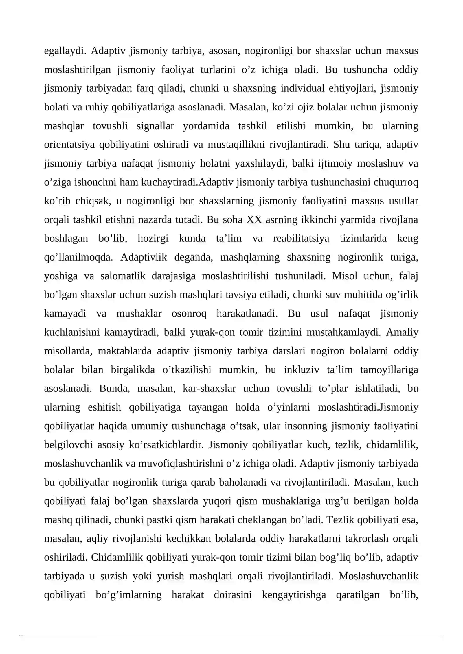 Adaptiv jismoniy tarbiyada jismoniy qobiliyatlarni rivojlantirish 3
