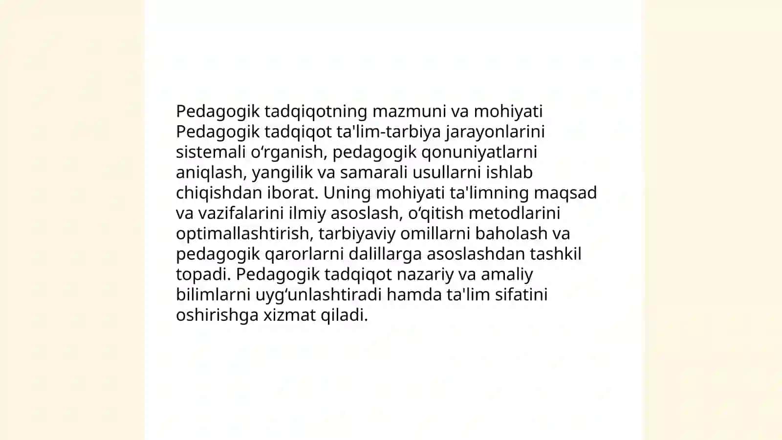 Pedagogik tadqiqotlarning mazmuni va mohiyati 3