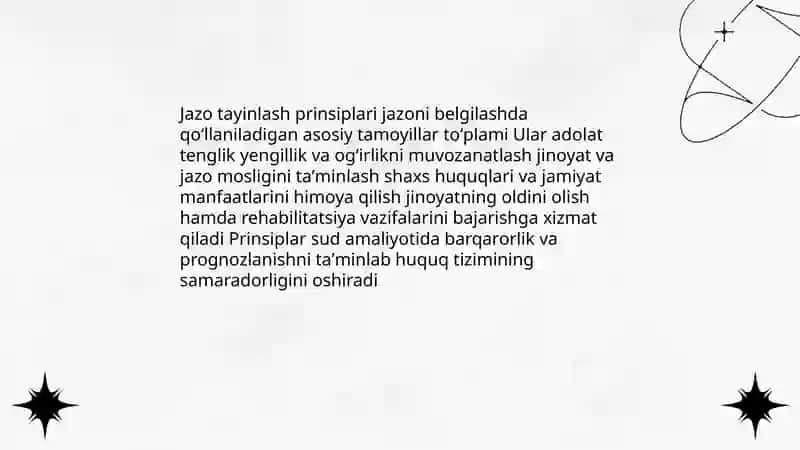 Jazo tayinlashning Prinsiplari tushunchasi ahamiyati 3