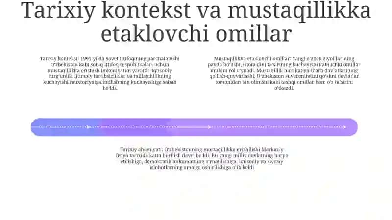 Mustaqil O’Zbekiston Respublikasining Tashkil Topishi Va Uning Tarixiy Ahamiyati 3