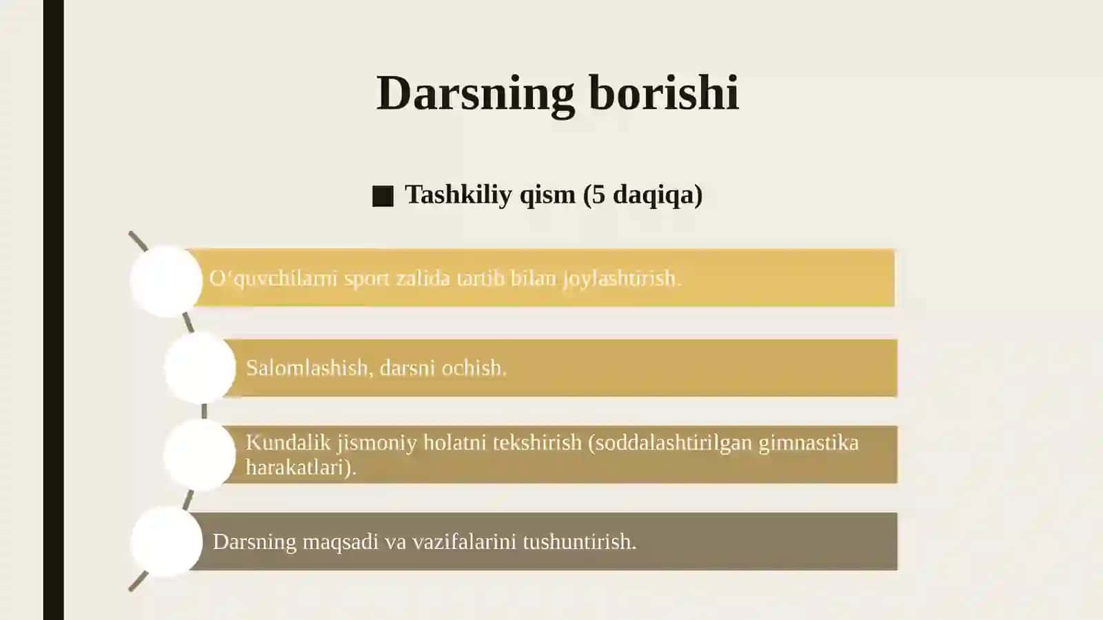 "Gandbo'l, Amaliy, Sakrab Dorvozaga Zarba Berishni O'rgatish" mavzusidagi bir soatlik dars ishlanmasi 3