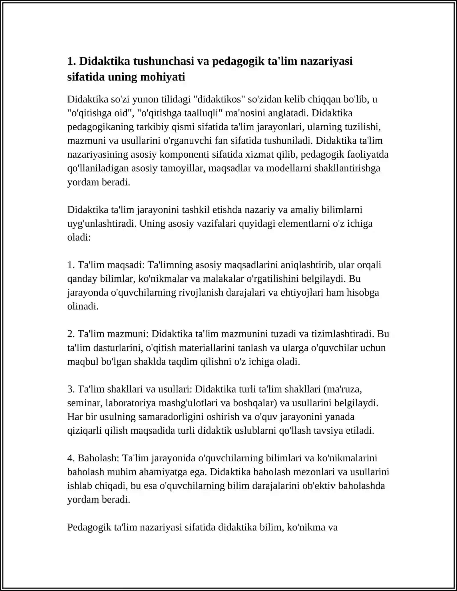 DIDAKTIKA PEDAGOGIK TA'LIM NAZARIYASI SIFATIDA 3