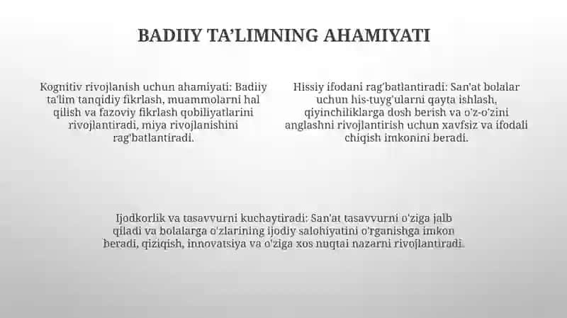 Tasviriy San'at Darsi 3