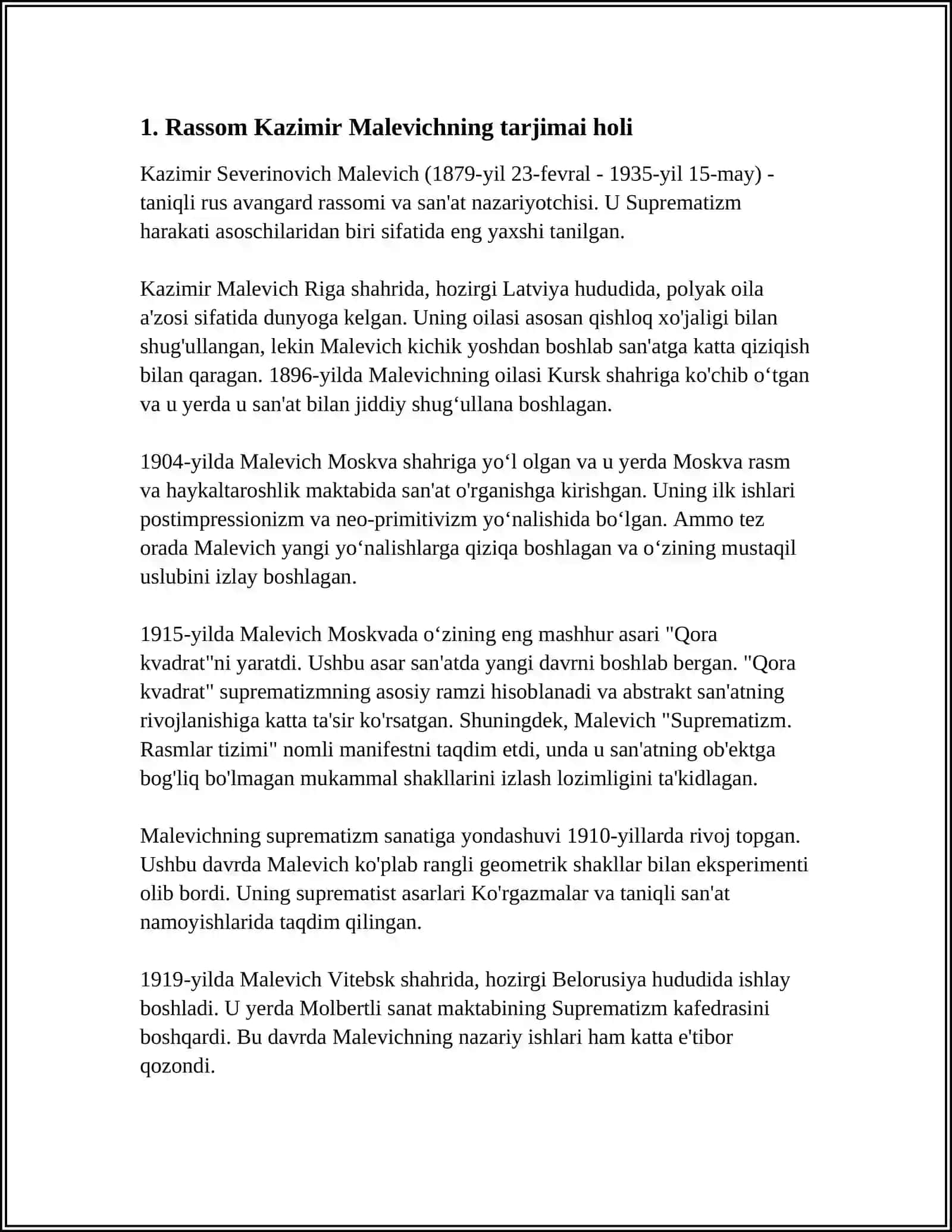 RASSOM KAZIMIR MALEVICH 3