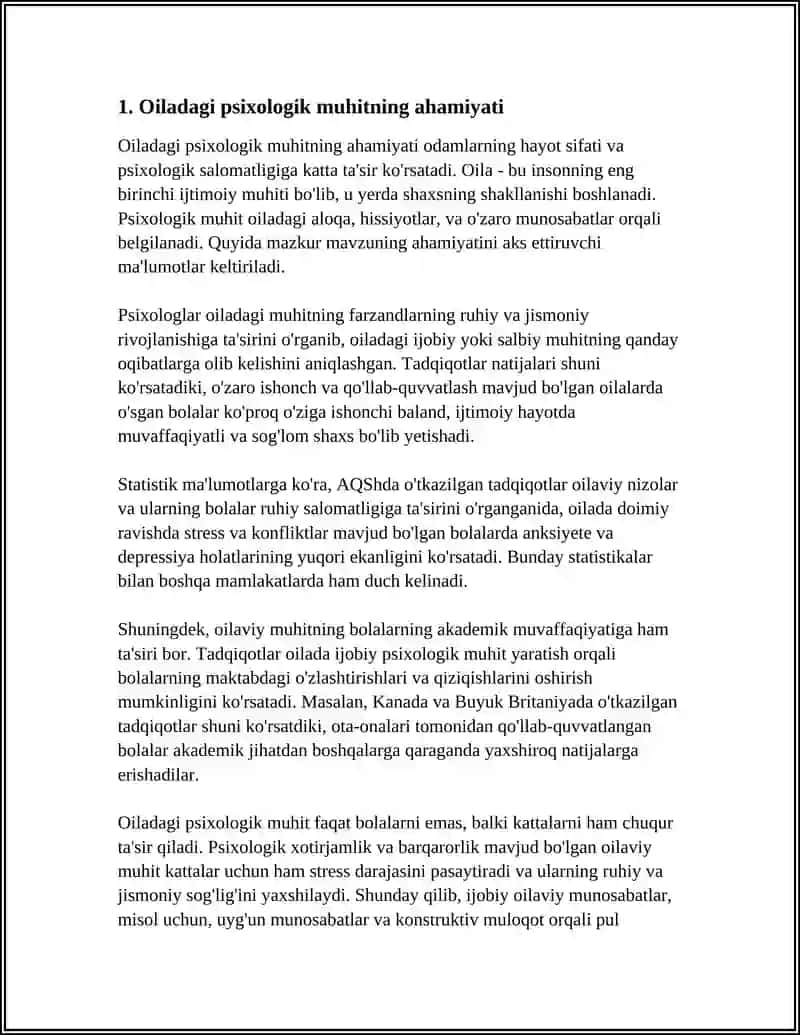 OILADA PISIXOLOGIK MUHITNING BOLA TARBIYASIGA BOʻLGAN TAʼSIRI 3
