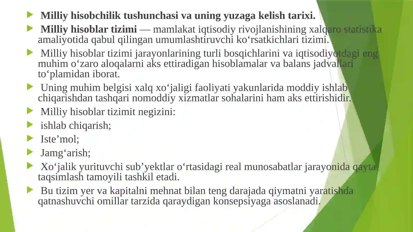 Milliy hisoblar tizimi va makroiqtisodiy koʼrsatkichlar tizimi 3