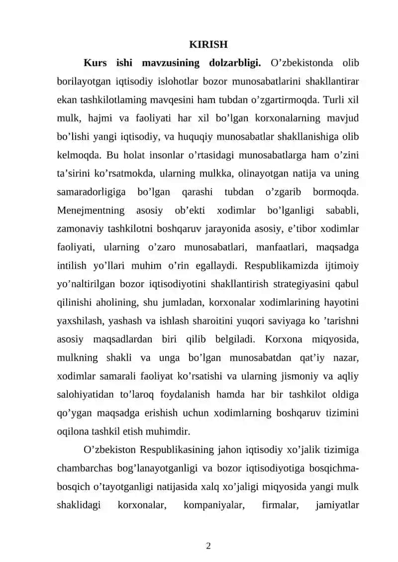 Kadrlar siyosatini amalga oshirish va kadrlarni boshqarish strategiyasi. 3