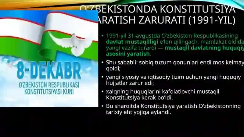 O‘zbekiston Konstitutsiyasi tarixi va yangi tahrirda qabul qilinishi 3