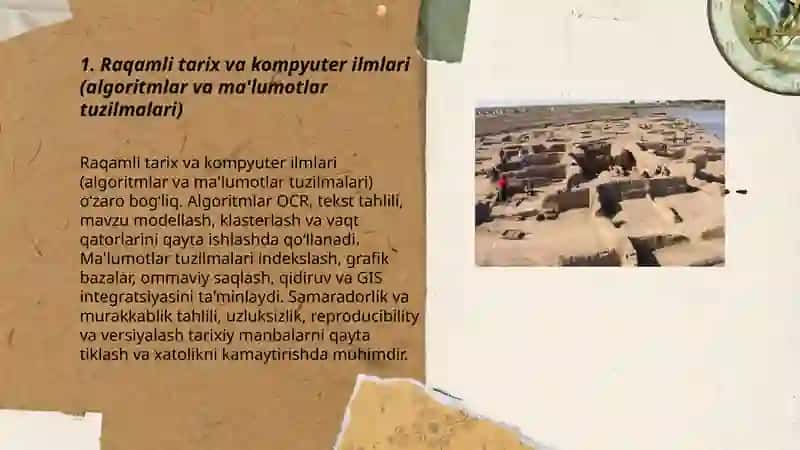 Raqamli tarix fanining boshqa fanlar bilan aloqadorligi 3