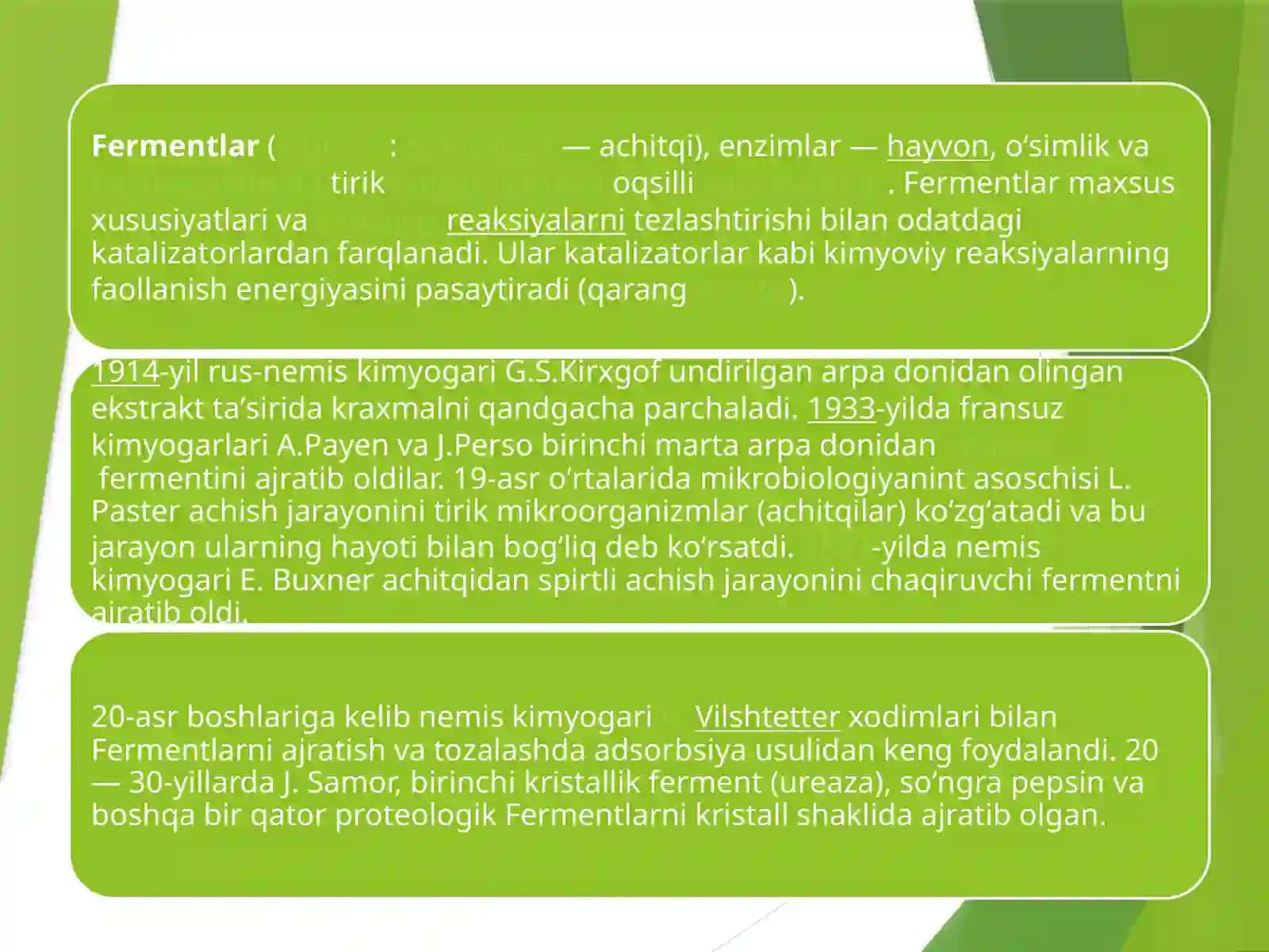 Fermentlar haqida umumiy tushunchalar 3