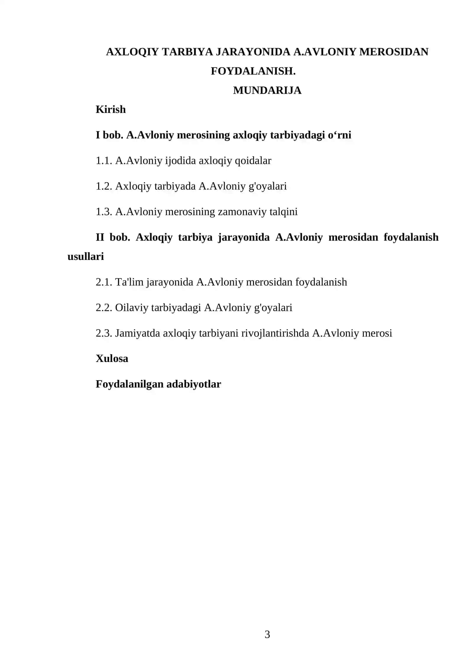Axloqiy tarbiya jarayonida A.Avloniy merosidan foydalanish 3