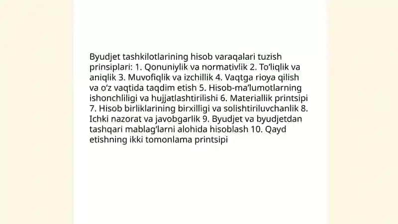 Byudjet tashkilotlari hisob varaqalari 3