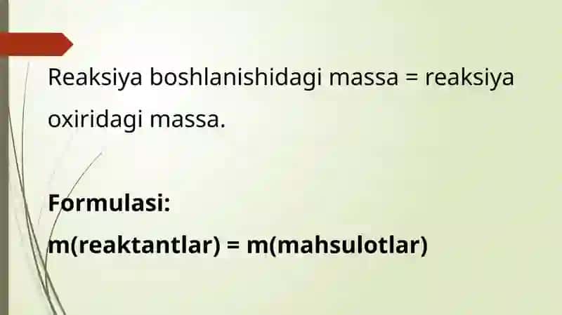 Moddalarni saqlash qonuni 3