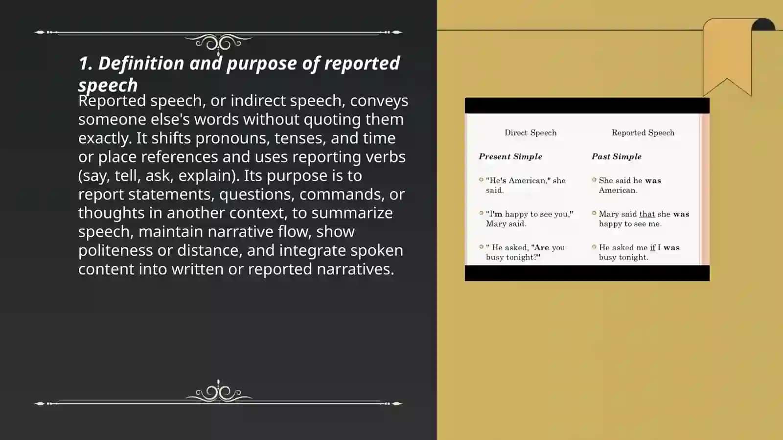 Reported speech 3