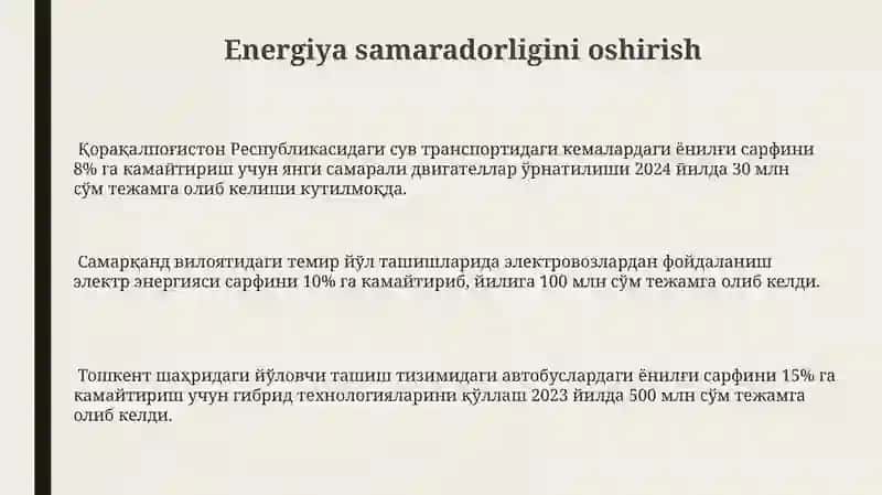 Zamonaviy texnologiyalar va ularning transport tizimlarida qoʻllanilishi 3