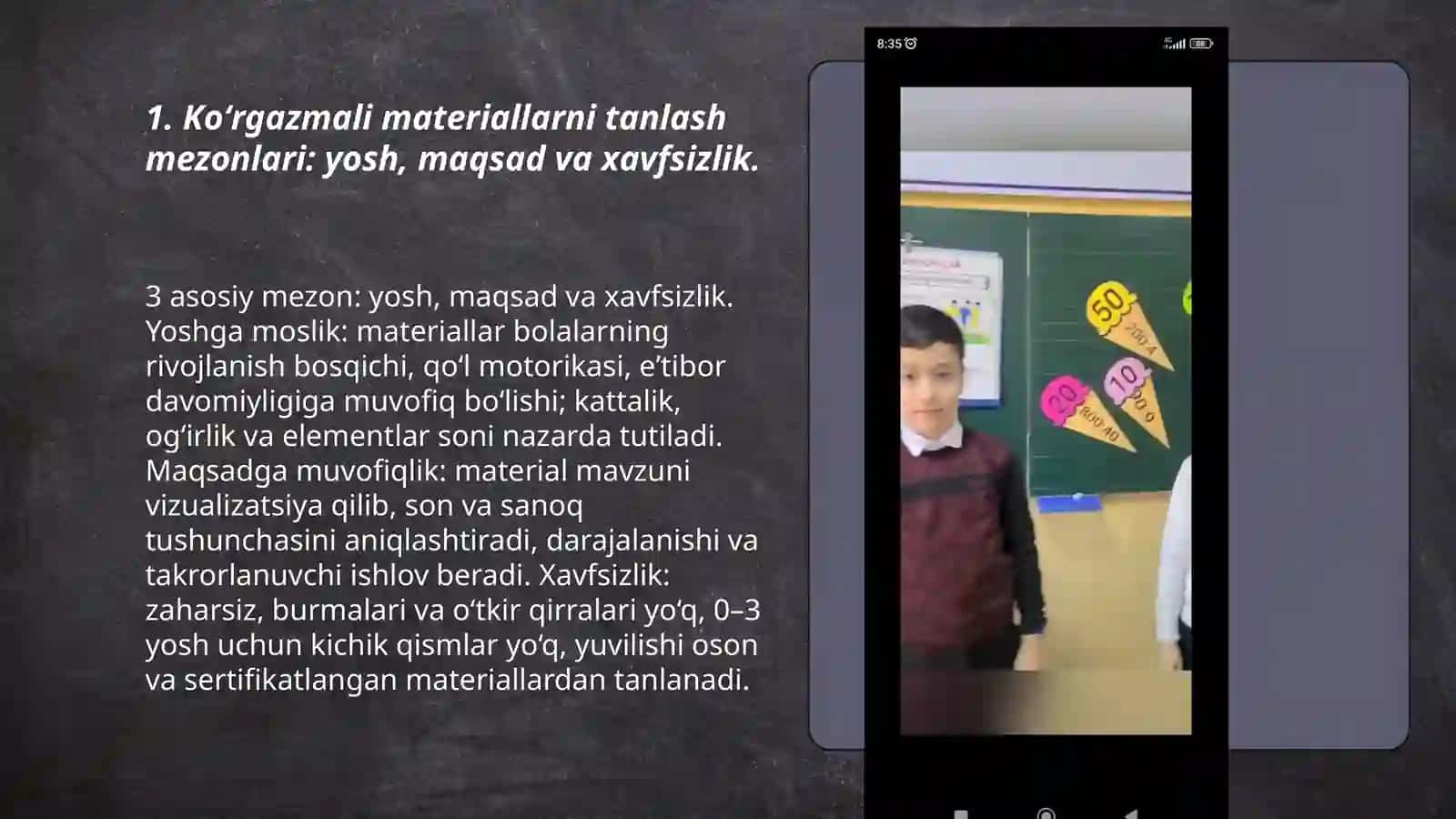 Matematika mashgʻulotlarida koʻrgazmali materiallar 3