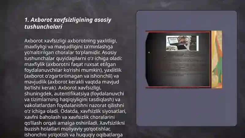 Axborot xavfsizligi va axborotlarni himoyalash usullari 3