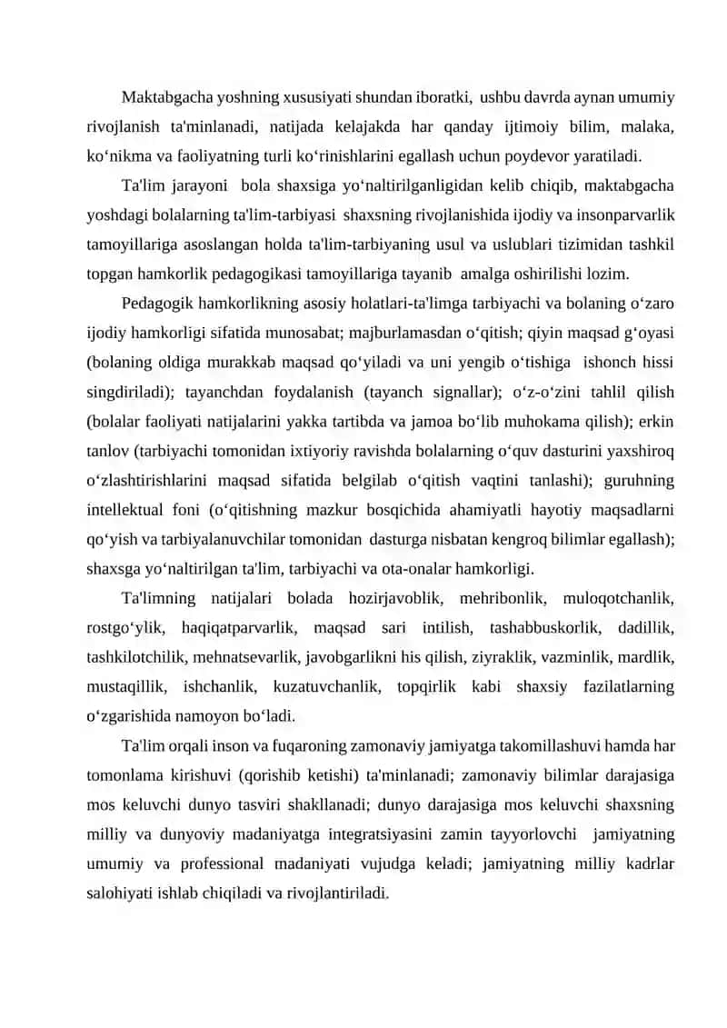 Maktabgacha ta’lim tashkilotlarida bola tarbiyasining maqsad va vazifalari 3