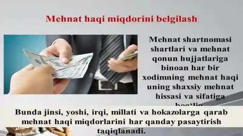 Korxonada mehnatni tashkil etish va unga haq to'lash 3