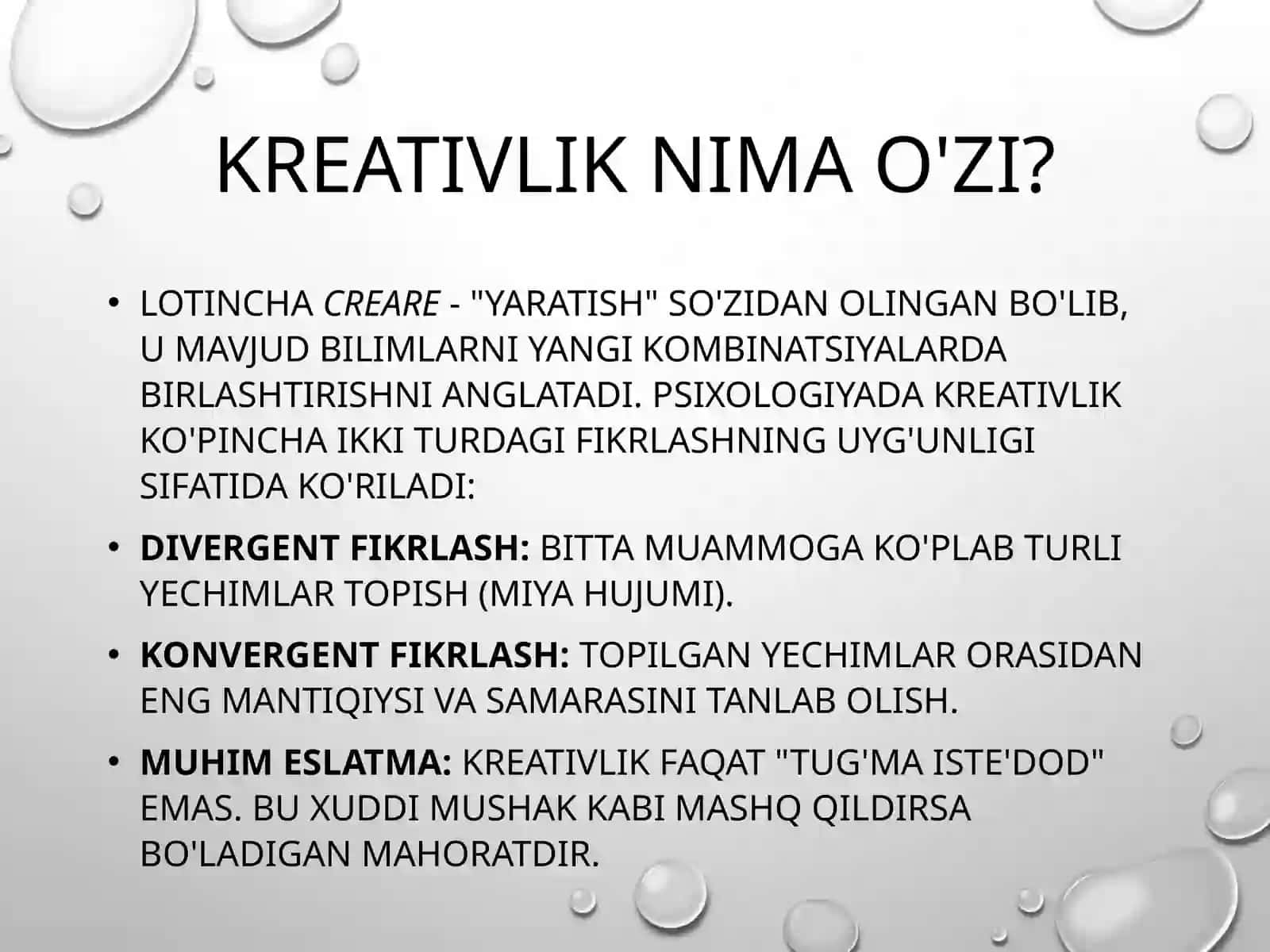 Kreativlik tushunchasi va uning shakllanishi 3