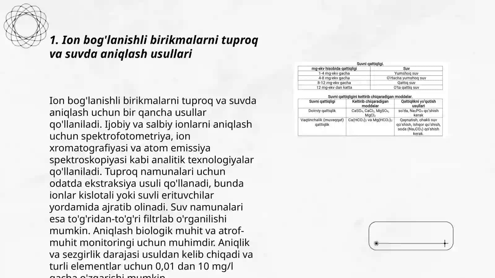 Tuproq va suvning ifloslanishida ion boglanishli birikmalarni aniqlash 3