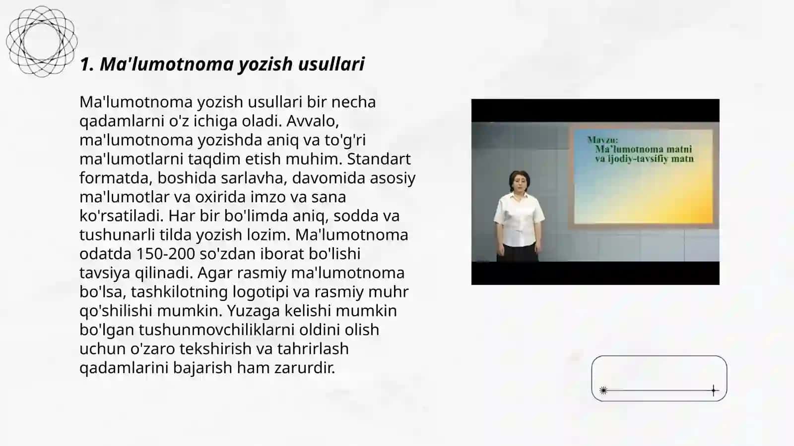 Ma'lumotnoma yozish usullari 3