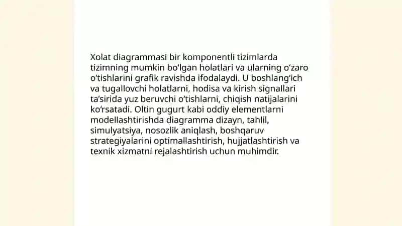 Bir komponentli sistemalar (oltin gugurt ) uchun xolat diagrammasi 3