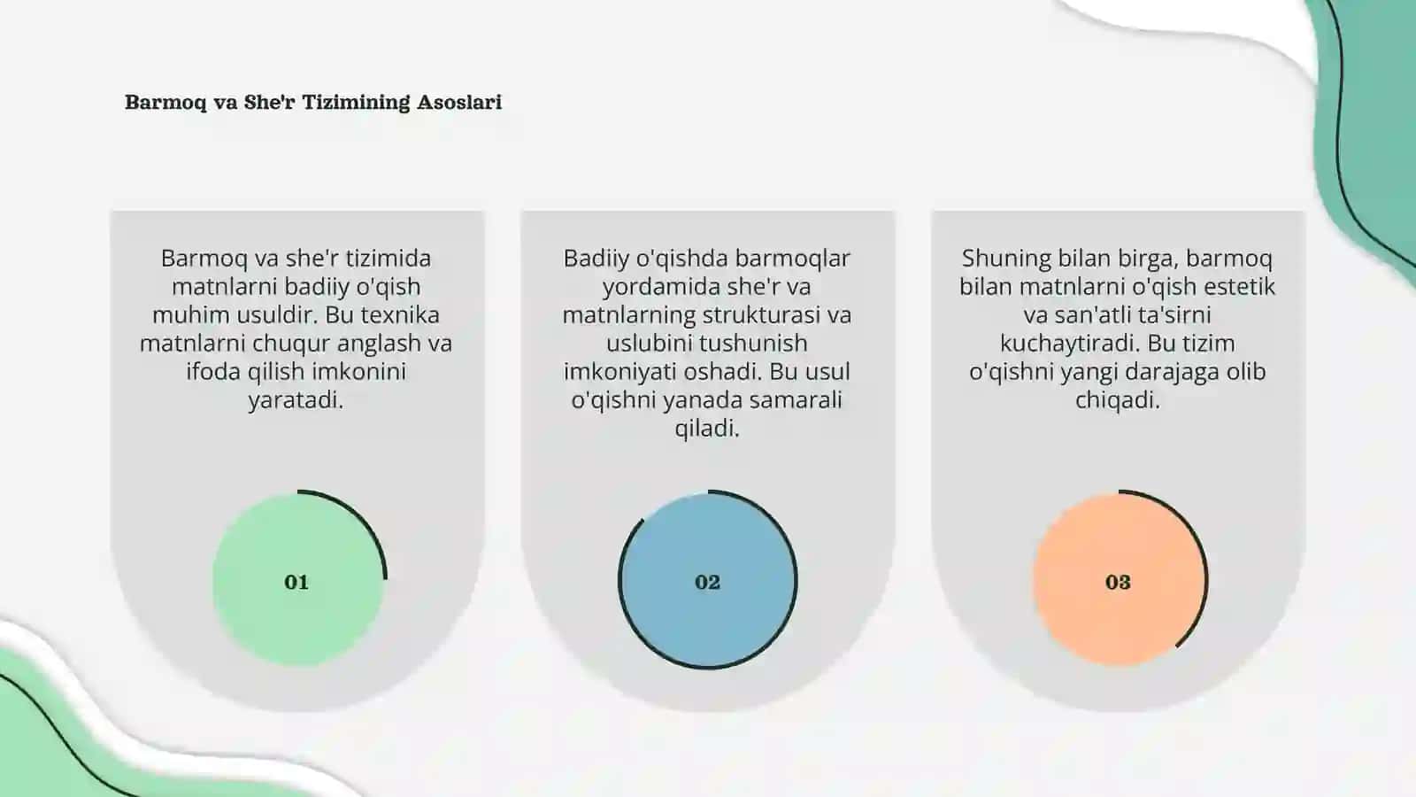 Barmoq va she'r tizimidagi matnlarni badiiy o'qish 3
