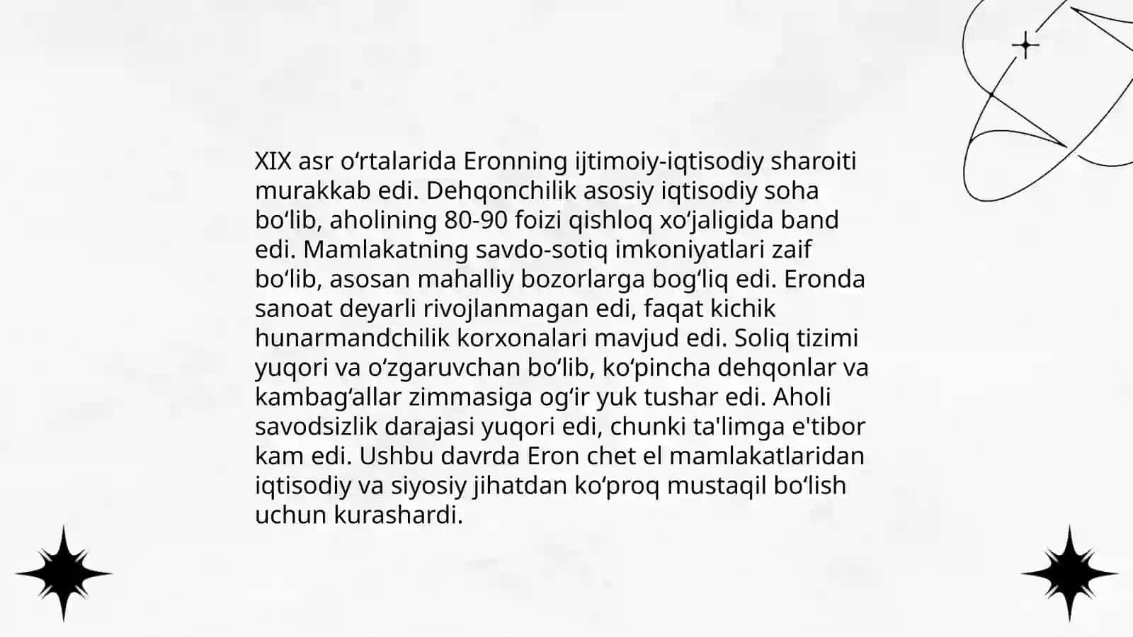 XIX asr o‘rtalarida Erondagi ijtimoiy-iqtisodiy ahvol va “Bobiylar” harakati (1848–1852) 3
