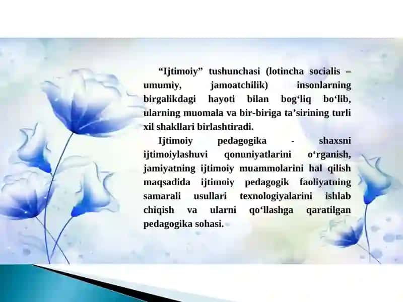 Ijtimoiy pedagogika fan va amaliy faoliyat sohasi 3