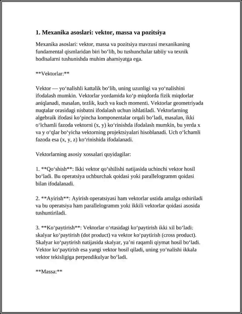 Mavzu: MEXANIKA ASOSLARI NYUTON QONUNLARI IMPULS VA IMPULSNING SAQLANISH QONUNI MEXANIK ISH VA ENERGIYA 3