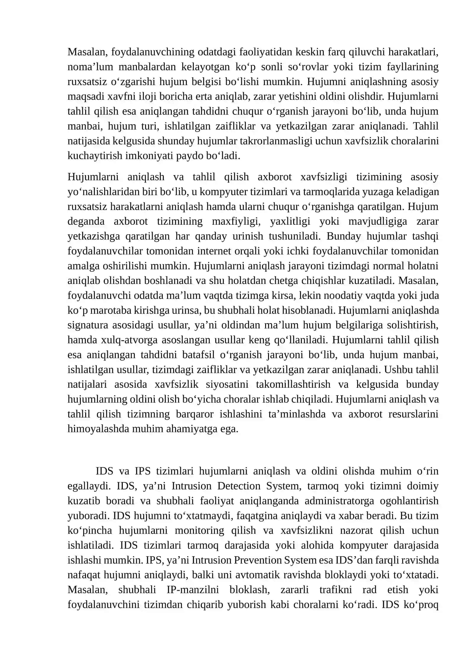 Hujumlarni aniqlash va tahlil qilish usullari 3