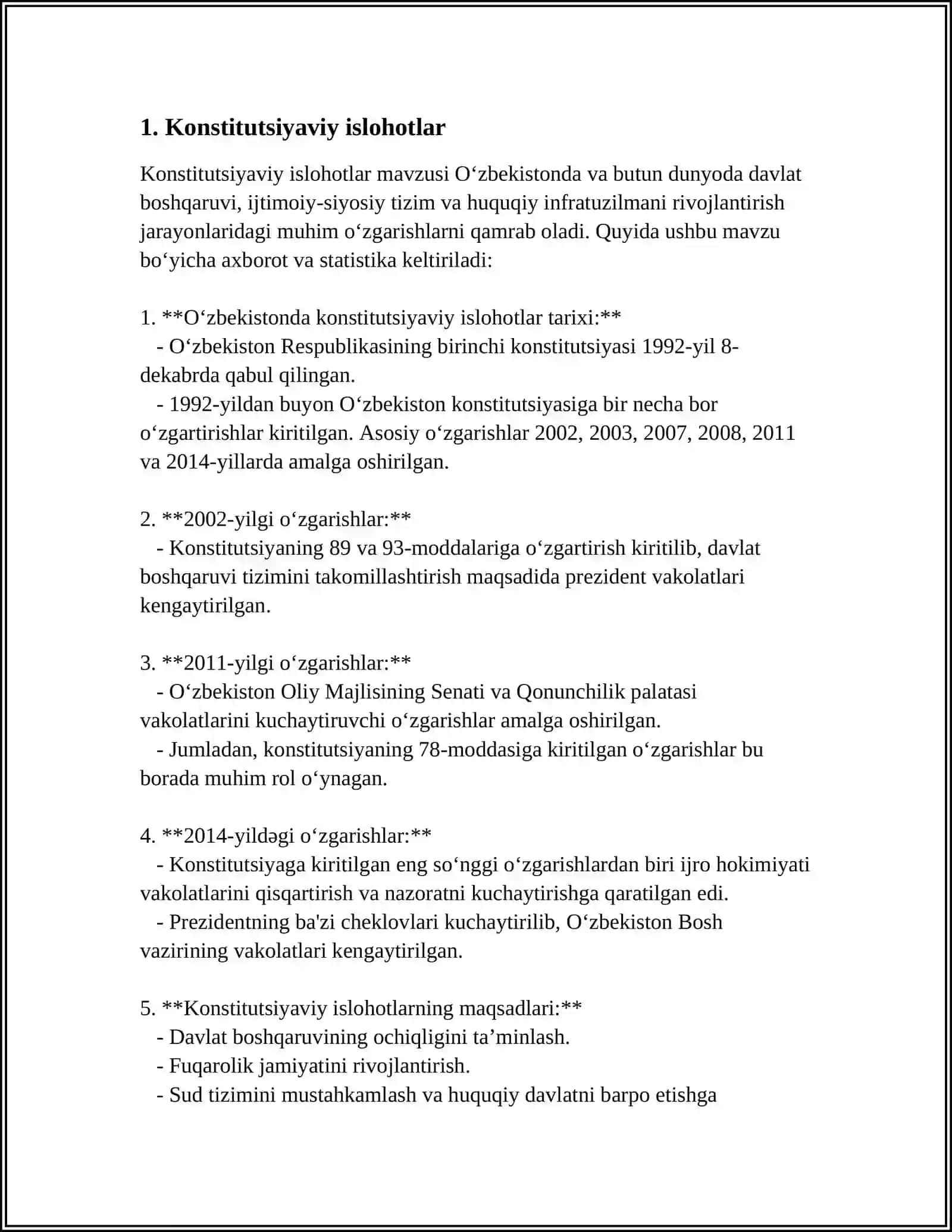 MUSTAQILLIK YILLARIDA DAVLAT BOSHQARUVI TIZIMIDA AMALGA OSHIRILGAN ISLOXOTLAR 3