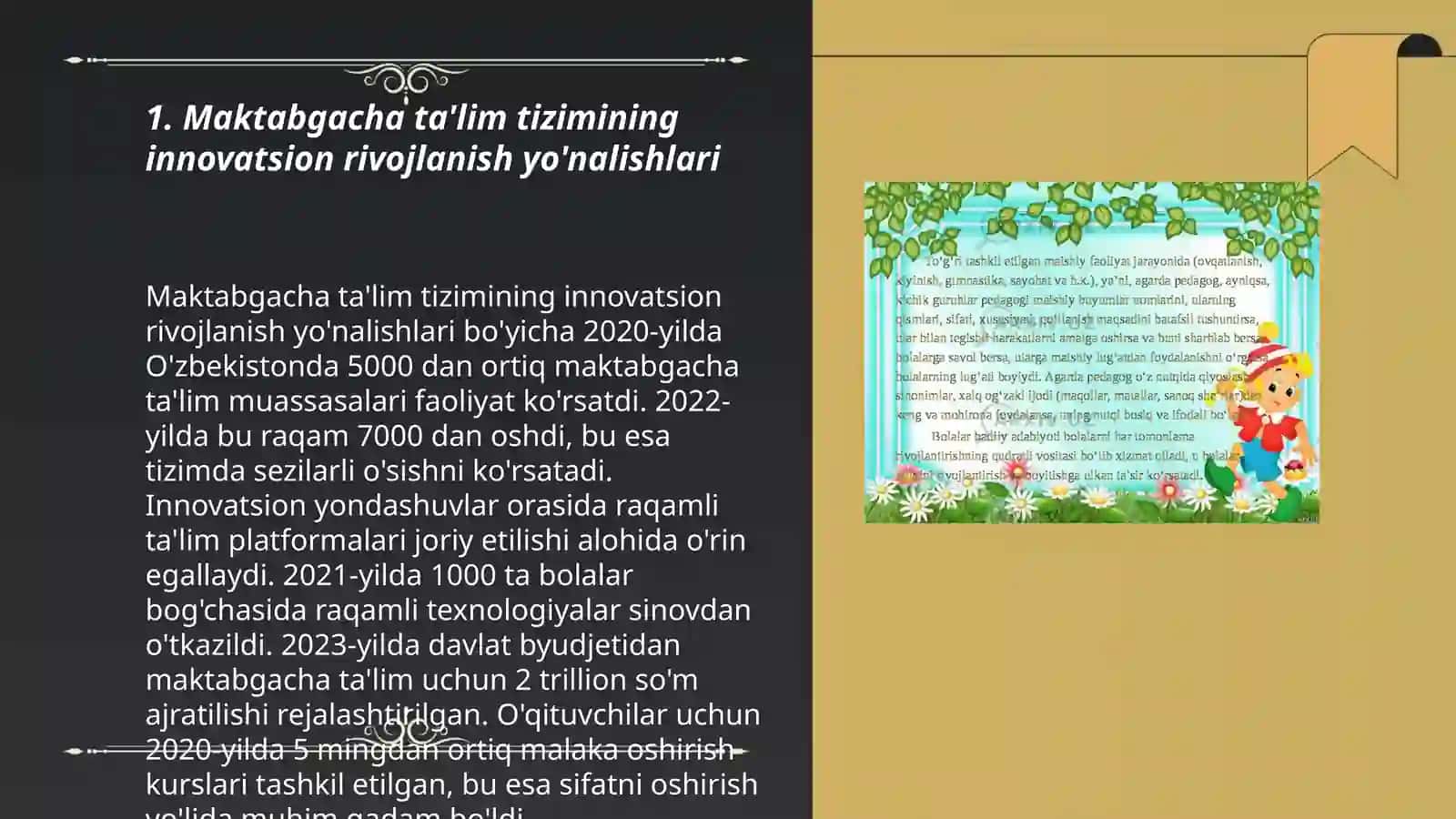 Maktabgacha taʼlim tizimini rivojlantirishning ustuvor yoʻnalishlar 3